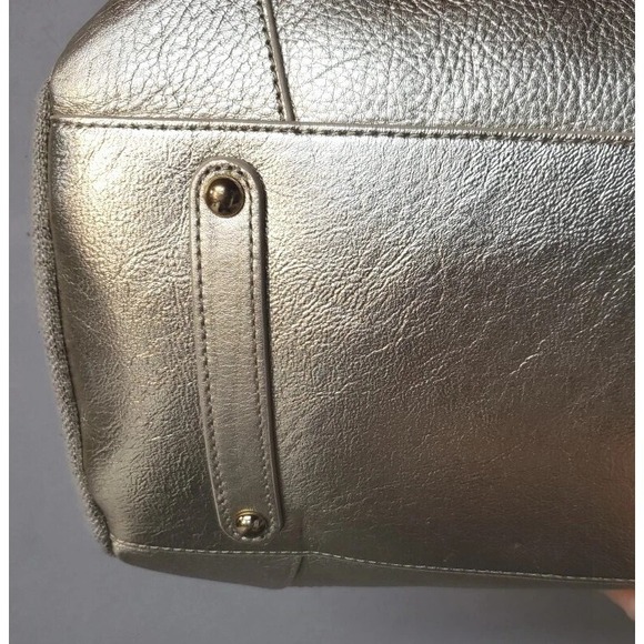 Pottery Barn Kid's Linen Classic Diaper Bag Trendy Linen Gold MSRP $199 - Picture 7 of 16